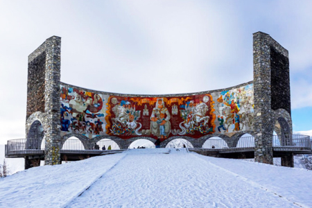 Panorama Gudauri(Georgia-Russia Friendship Monument)